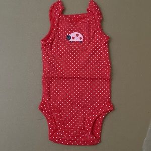 COPY - Cute Carter brand baby girl one piece with flutter sleeves. snap button …